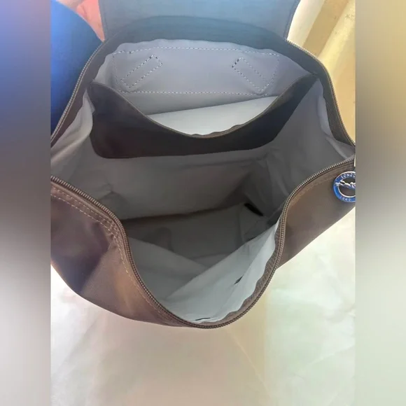 Longchamp Medium Backpack Recycled Canvas Terre Sophisticated Matte Finish - Picture 5 of 16